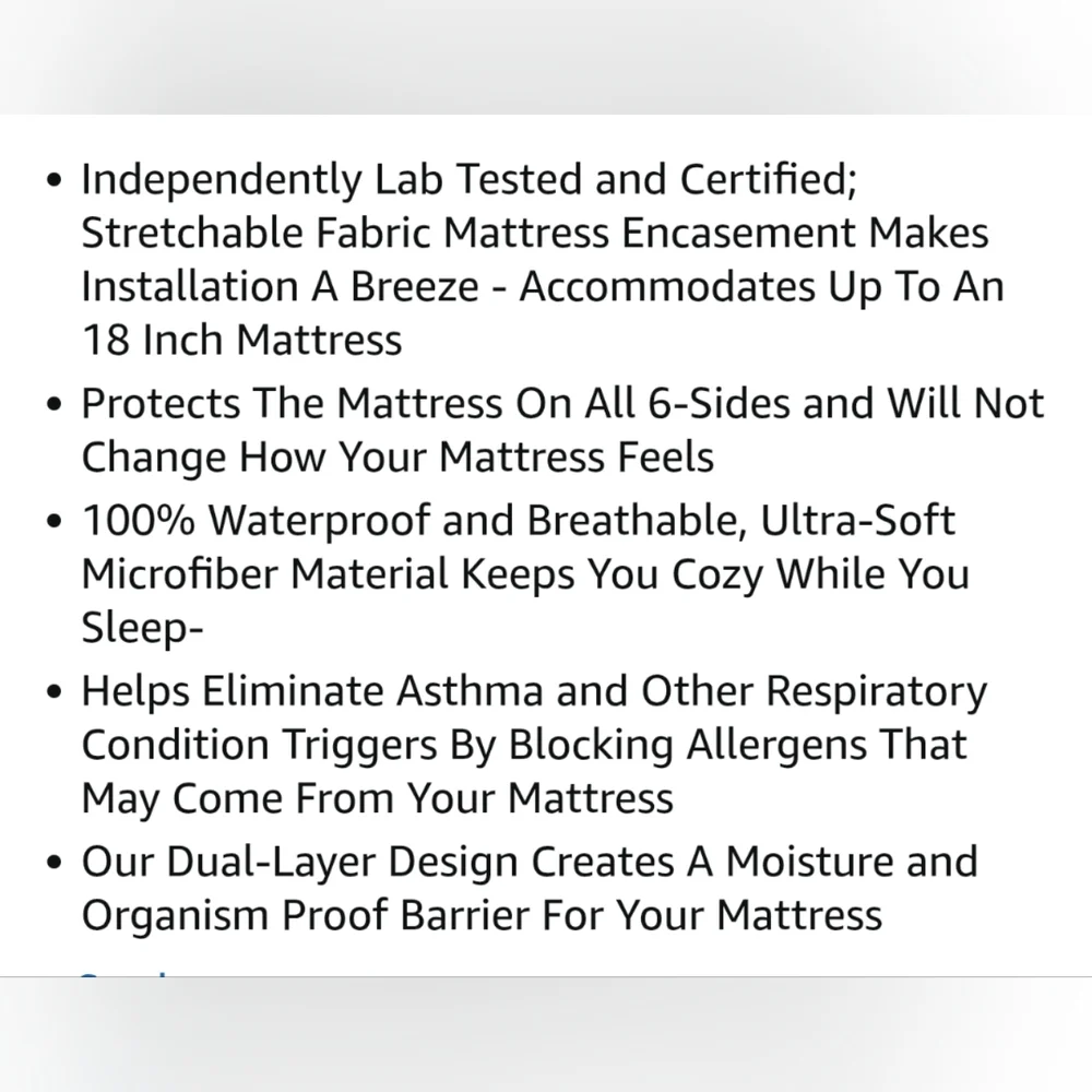 Mattress Protector- Bed Bug & Liquid Proof Mattress Encasement